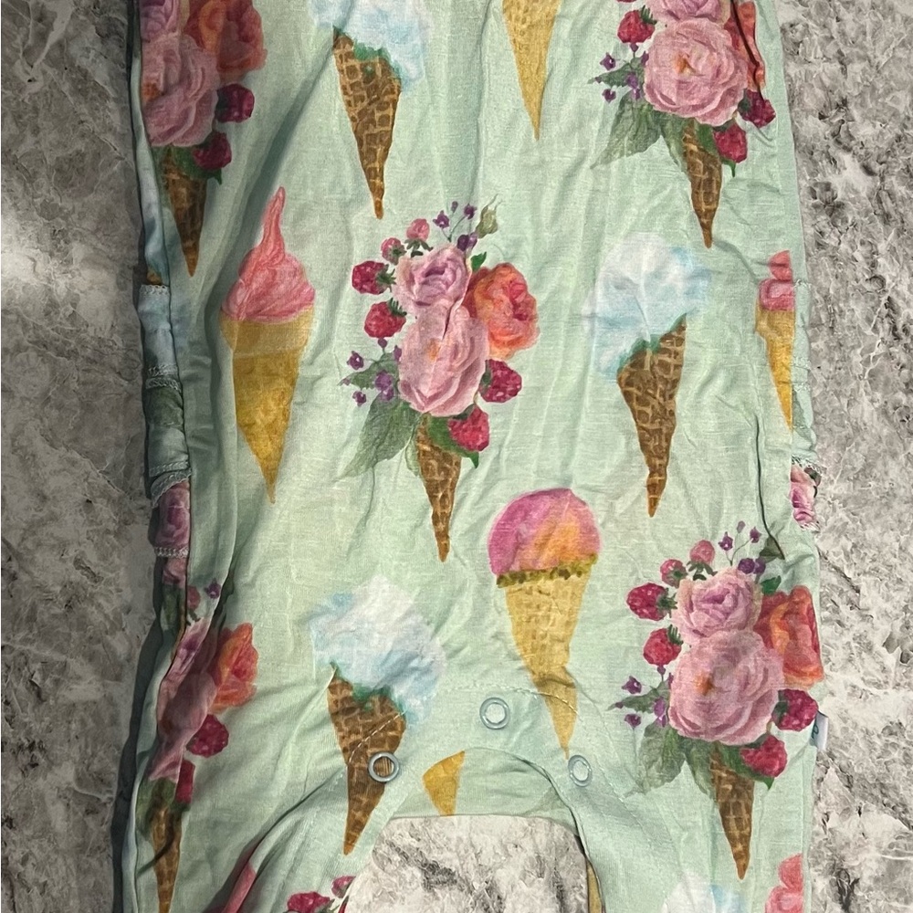 Posh peanut Floral Ice Cream Print Romper